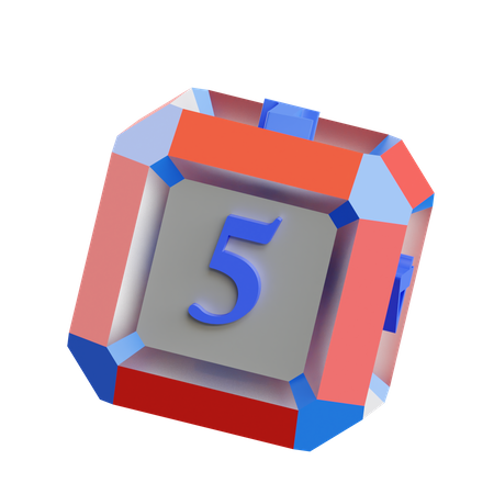 Free Dice Face 5  3D Icon