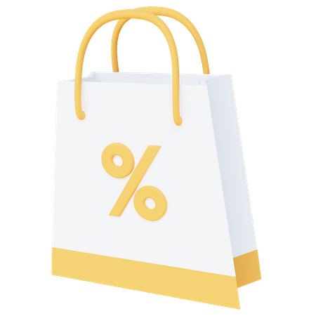 Free Discount Bag  3D Icon