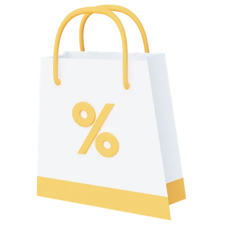 Free Discount Bag  3D Icon