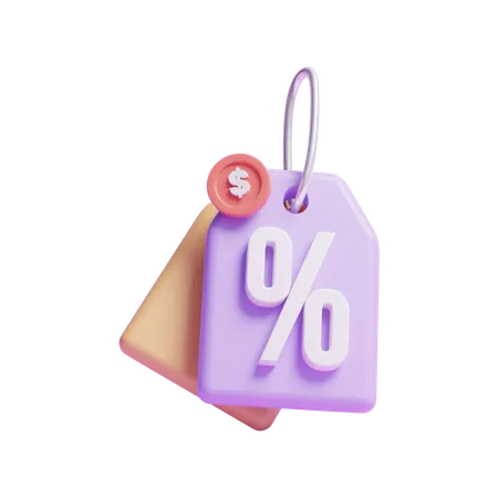 Free Discount Tag  3D Icon