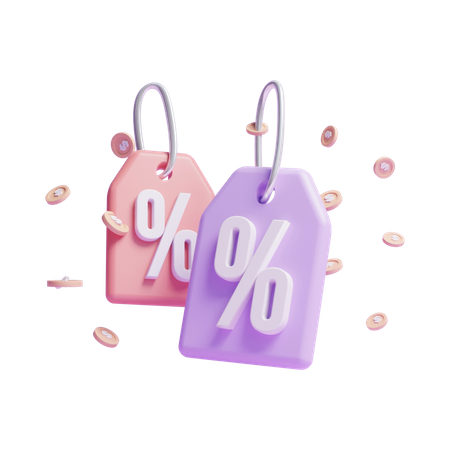 Free Discount Tag  3D Icon