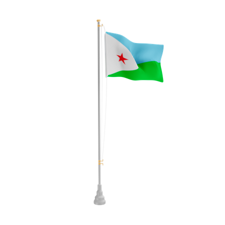 Free Djibouti  3D Flag