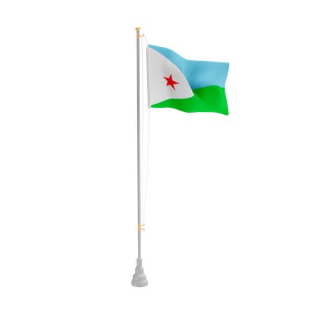 Free Djibuti  3D Flag