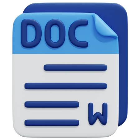 Free Doc File  3D Icon