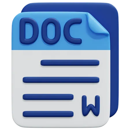 Free Doc File  3D Icon