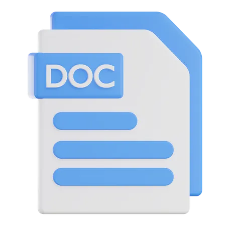 Free DOC Files  3D Icon