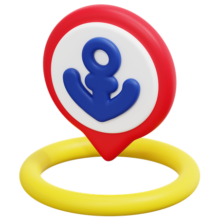 Free Dock Location  3D Icon