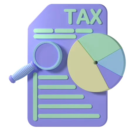 Free Document fiscal  3D Icon