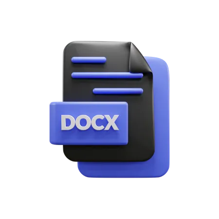 Free Docx File  3D Icon