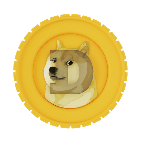 Free Dogecoin  3D Icon
