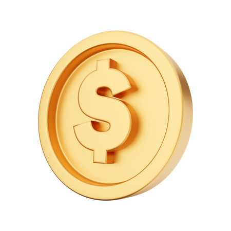 Free Dollar Coin  3D Illustration