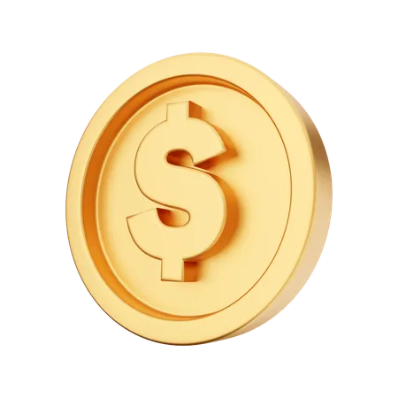 Free Dollar Coin  3D Illustration