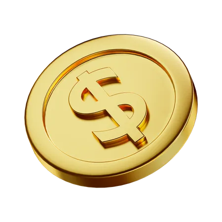 Free Dollar Coin 3D Icon