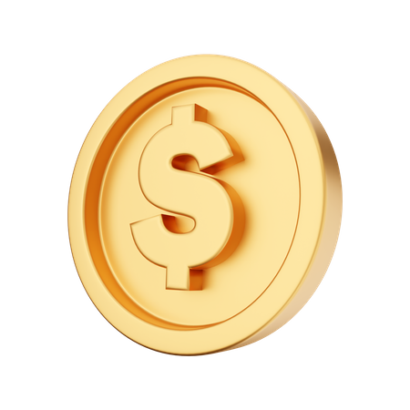 Free Dollar Coin 3D Illustration