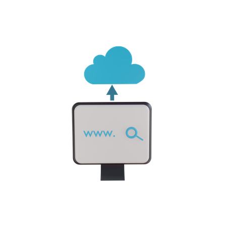 Free Domaine cloud  3D Icon