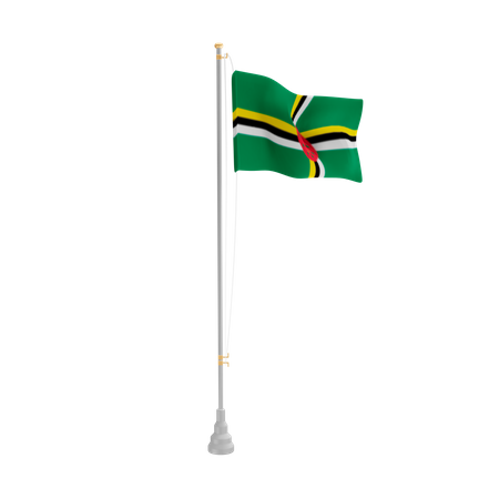 Free Dominica  3D Flag