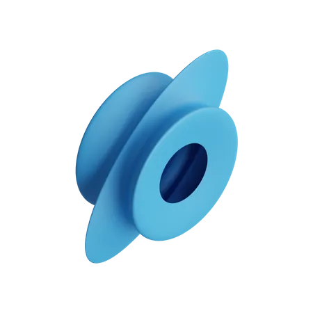 Free Donut flying saucer  3D Illustration