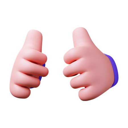 Free Doppelte Daumen hoch  3D Icon