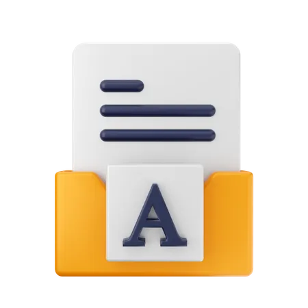 Free Dossier alphabétique  3D Icon