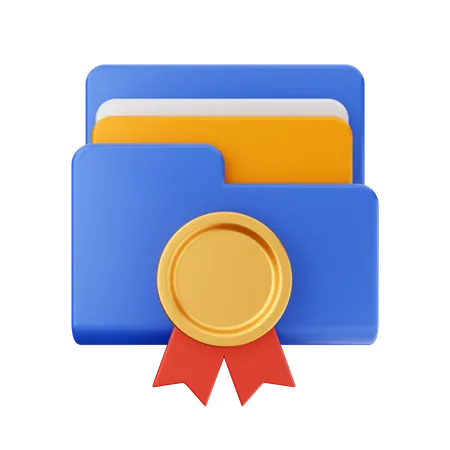 Free Dossier de badges en ruban  3D Icon