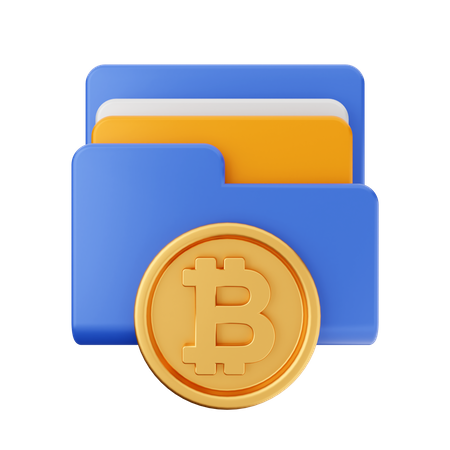 Free Dossier Bitcoin  3D Icon