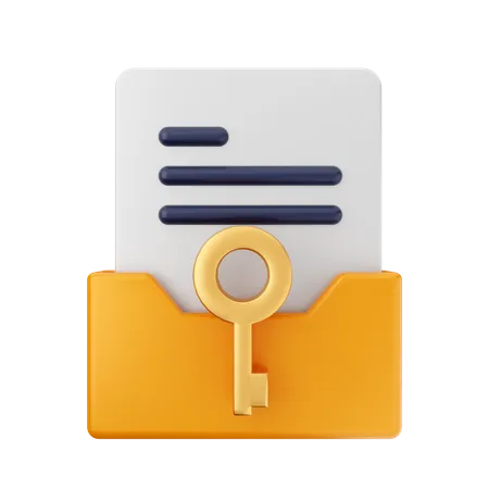 Free Dossier de clés  3D Icon