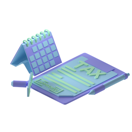 Free Dossier fiscal  3D Icon