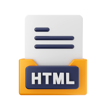 Free Dossier HTML  3D Icon