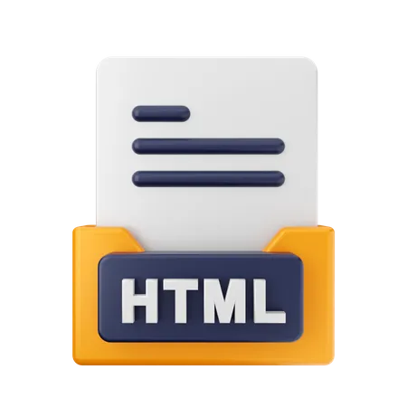 Free Dossier HTML  3D Icon