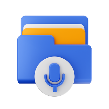 Free Dossier de microphone  3D Icon