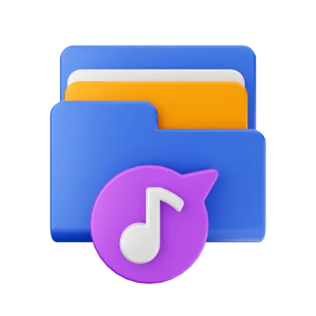 Free Dossier de musique  3D Icon