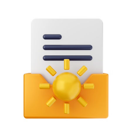 Free Dossier soleil  3D Icon