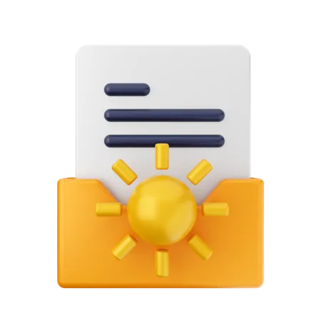 Free Dossier soleil  3D Icon