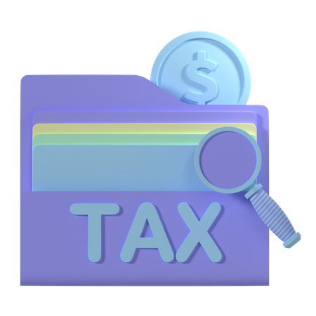 Free Dossier fiscal  3D Icon