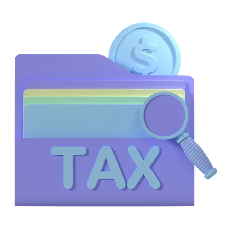 Free Dossier fiscal  3D Icon