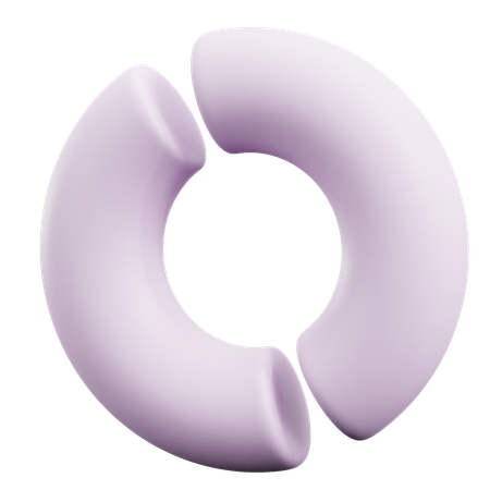 Free Double Half Torus Abstract Shapes  3D Icon