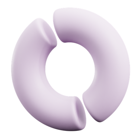 Free Double Half Torus Abstract Shapes  3D Icon