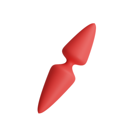 Free Double tipped beveled cone  3D Icon