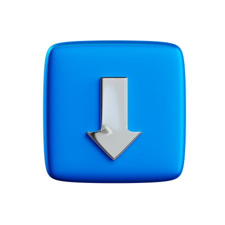 Free Down Button  3D Icon