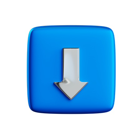 Free Down Button  3D Icon