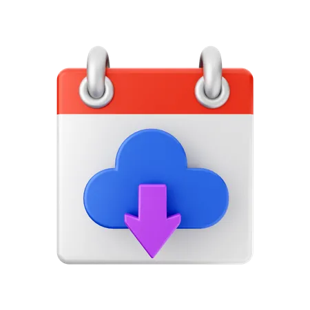 Free Cloud-Kalender herunterladen  3D Icon