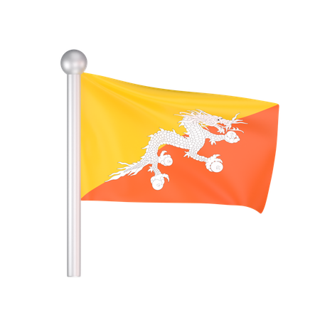 Free Drapeau du bhoutan  3D Icon