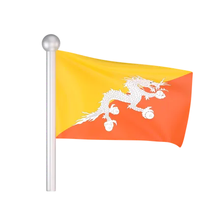 Free Drapeau du bhoutan  3D Icon