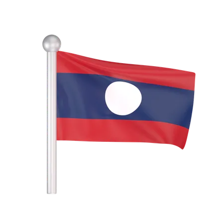 Free Drapeau du Laos  3D Icon