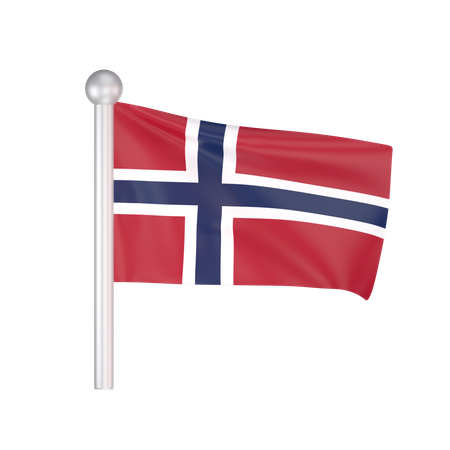 Free Drapeau de la Norvège  3D Icon