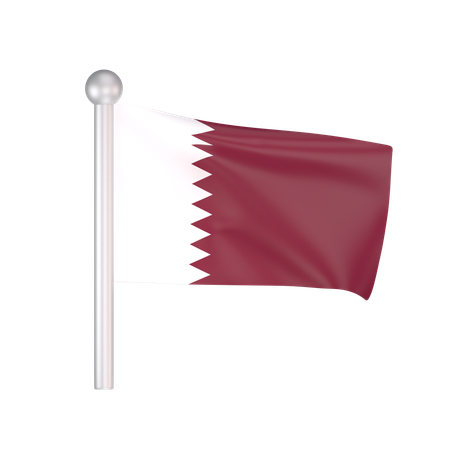 Free Drapeau du qatar  3D Icon