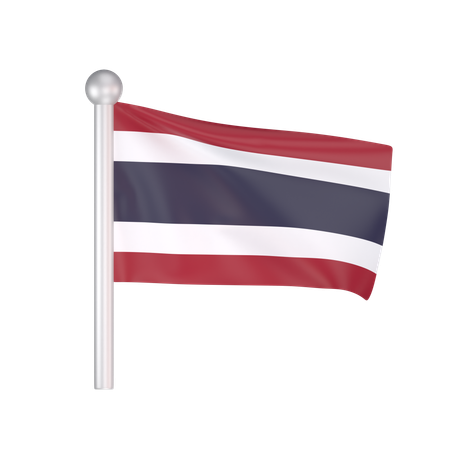 Free Drapeau de la Thaïlande  3D Icon