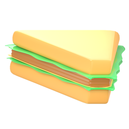 Free Dreieck-Sandwich  3D Icon