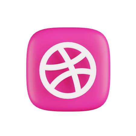 Free Dribbble  3D Icon