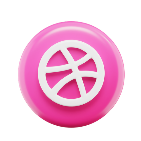 Free Dribbble  3D Icon